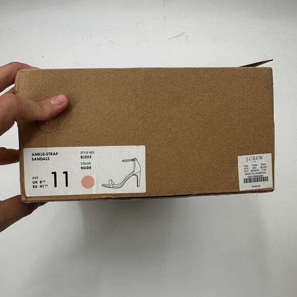 J. CREW New in Box Ankle Strap Heel Sandal in Beige // 11 - Picture 12 of 14